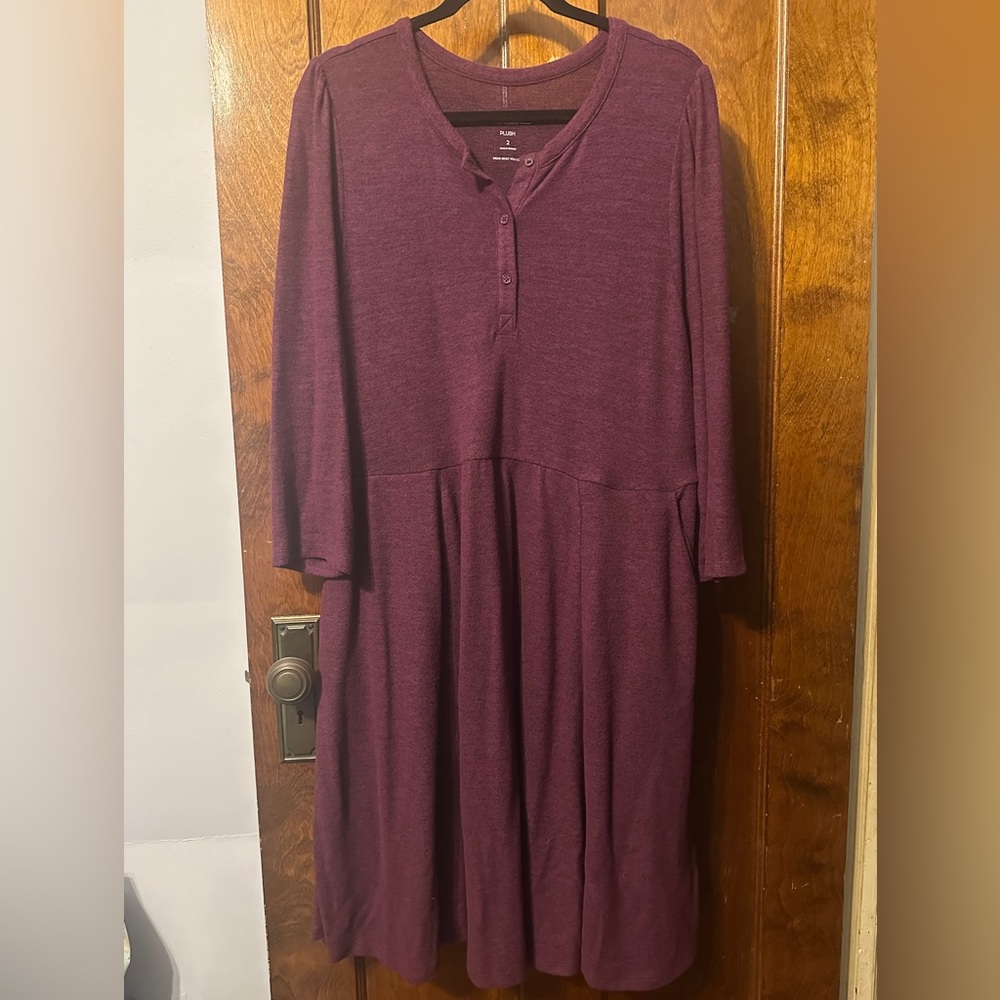 Torrid Rich Burgundy Long Sleeve Dress